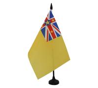 BANDIERA DA TAVOLO NIUE 21x14cm - PICCOLA BANDIERINA NEOZELANDESE 14 x 21 cm - AZ FLAG