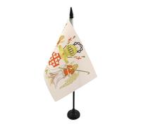 BANDIERA DA TAVOLO ORDINE EQUESTRE DEL SANTO SEPOLCRO DI GERUSALEMME 21x14cm - PICCOLA BANDIERINA STEMMA DEL GRAN MAGISTERO OESSG 14 x 21 cm - AZ FLAG
