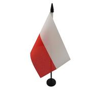 BANDIERA DA TAVOLO POLONIA 15x10cm - PICCOLA BANDIERINA POLACCA 10 x 15 cm - AZ FLAG
