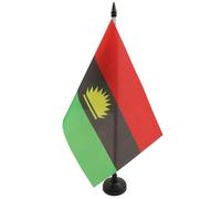 BANDIERA DA TAVOLO REPUBBLICA DEL BIAFRA 21x14cm - PICCOLA BANDIERINA DI BIAFRA 14 x 21 cm - AZ FLAG