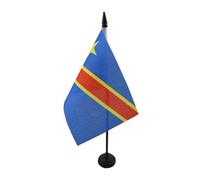 BANDIERA DA TAVOLO REPUBBLICA DEMOCRATICA DEL CONGO 15x10cm - PICCOLA BANDIERINA CONGOLESE 10 x 15 cm - AZ FLAG