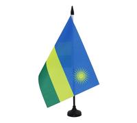 BANDIERA DA TAVOLO RUANDA 21x14cm - PICCOLA BANDIERINA RUANDESE 14 x 21 cm - AZ FLAG