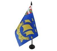 BANDIERA DA TAVOLO SAINT-PIERRE E MIQUELON 21x14cm - PICCOLA BANDIERINA SAINT-PIERRE E MIQUELON IN FRANCIA 14 x 21 cm - AZ FLAG