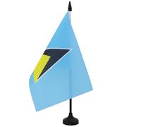 BANDIERA DA TAVOLO SANTA LUCIA 21x14cm - PICCOLA BANDIERINA SANTALUCIANA 14 x 21 cm - AZ FLAG