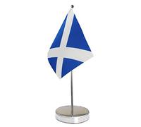 Bandiera da Tavolo Scozia 9 "x 6" - Set di Piccola Bandiere Scozzese Comprende Pennone e Base