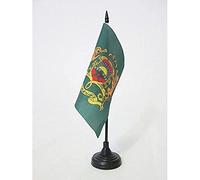BANDIERA DA TAVOLO STANDARDO REALE DEL MAROCCO 15x15cm - PICCOLA BANDIERINA DEL REGNO MAROCCHINO 15 x 15 cm - AZ FLAG