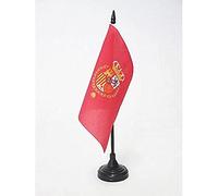 BANDIERA DA TAVOLO STANDARDO REALE DEL RÉ FELIPE VI DI SPAGNA 15x15cm - PICCOLA BANDIERINA DEL REGNO SPAGNOLO 15 x 15 cm - AZ FLAG