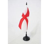 BANDIERA DA TAVOLO TEMPLARI ORDINE DEL TEMPIO 15x15cm - PICCOLA BANDIERINA GONFALONE BAUSSANT 15 x 15 cm - AZ FLAG
