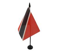 BANDIERA DA TAVOLO TRINIDAD E TOBAGO 15x10cm - PICCOLA BANDIERINA TRINIDADIANA 10 x 15 cm - AZ FLAG