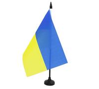 BANDIERA DA TAVOLO UCRAINA 21x14cm - PICCOLA BANDIERINA UCRAINA 14 x 21 cm - AZ FLAG