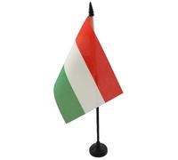 AZ FLAG Bandiera Da Tavolo Ungheria 15X10Cm - Piccola Bandierina Ungherese 10 X 15 Cm