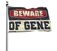 Bandiera da uomo con scritta "Beware Of Gene Beware Of Gene Strane" (60 x 90 cm)