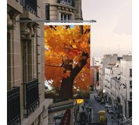 Bandiera d'acero autunnale 3 x 1,5 m bandiere da giardino all'aperto bandiere durevoli per la casa con occhielli bandiere decorative da cortile grande banner per feste interne esterne decorazioni per