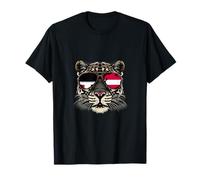 Bandiera danese con radici danesi, leopardo, orgoglio danese Maglietta