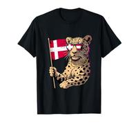 Bandiera danese leopardo radice danese orgoglio danese Maglietta