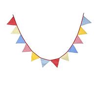 Bandiera d'autunno, Confezione da 12 bandierine in tessuto con stampa arcobaleno, 3,2 m, multicolore, decorazione for feste(No224)