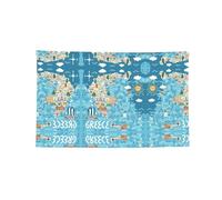 Bandiera decorata stampata con mappa della Grecia, arazzo da parete in poliestere resistente con 4 occhielli per la decorazione del dormitorio