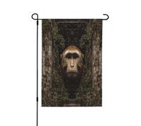 Bandiera decorativa a doppia faccia con scimmie nel castello, striscione da giardino, perfetta per interni ed esterni, disponibile in due misure