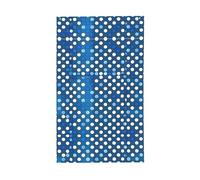 Bandiera decorativa a pois blu, per tutte le stagioni, stampa su un solo lato, per interni ed esterni, display trasparente