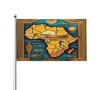 Bandiera decorativa astratta con mappa del mondo, utilizzata per cortili, giardini, case e terrazze