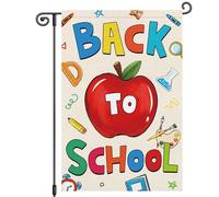 Bandiera Decorativa Back To School School First Day Welcome Fall Bandiera