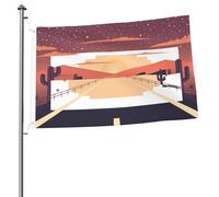 Bandiera Decorativa Beautiful Desert Landscape Picture Con 2 Occhielli Striscione Robuste Decorazioni Da Giardino Per Camere Patio Casa 3X5 Ft