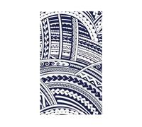 Bandiera decorativa blu con motivo tribale maori polinesiano, per esterni, giardino, patio, cassetta postale, veranda