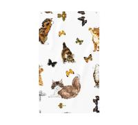 Bandiera decorativa con gatto e farfalla, per tutte le stagioni, stampa su un solo lato, per interni ed esterni, display trasparente