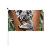 Bandiera decorativa con koala che abbraccia l'albero per esterni, per feste, da appendere alla parete, per feste di nozze