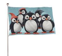 Bandiera decorativa con pinguini, 61 x 88,9 cm, stampa su entrambi i lati, bandiera decorativa da giardino, non sbiadisce, con occhielli in ottone da appendere, sfondo fotografico per interni ed