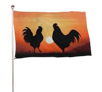 Bandiera decorativa con polli animali, 152,4 x 243,8 cm, stampa su entrambi i lati, bandiera decorativa da giardino, non sbiadisce, con occhielli in ottone, sfondo fotografico da appendere per interni