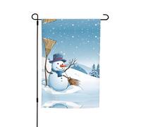 Bandiera decorativa con scritta "Merry Christmas and Snow Garden", 30,5 x 45,7 cm, resistente, in poliestere stampato su entrambi i lati, per cortile, patio e balcone