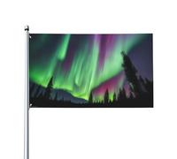 Bandiera decorativa con stampa di aurora boreale, 9 x 1,5 m, striscione decorativo da giardino, cortile, decorazione per feste per interni ed esterni