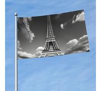 Bandiera decorativa con Torre Eiffel e nuvole di Parigi, per interni ed esterni, feste in giardino, celebrazioni stagionali