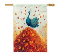 Bandiera Decorativa Cute Fall Peacocks Bird Appendere Bandiera Garden Robuste Bandiere Giardino Per Prato Camere Strada 12X18 Inch