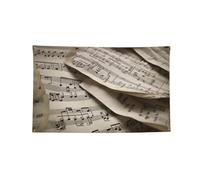 Bandiera decorativa da appendere alla parete, 9 x 1,5 m, con 4 occhielli | Spartito di Musica Stampato Bandiere Esterna Per Esterno Porta Porta Sfondo