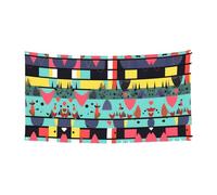 Bandiera decorativa da appendere con motivi geometrici, 178 x 88,9 cm