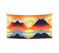 Bandiera decorativa da appendere con stampa dell'alba luminosa - 178 x 88,9 cm