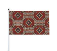 Bandiera decorativa da esterno 3x5 piedi, bandiera in poliestere con occhielli in metallo, motivo nativo del sud-ovest occidentale, boho, azteco e navajo, con un solo lato.