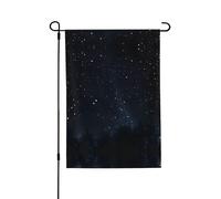 Bandiera decorativa da esterno resistente alle intemperie con stampa glitter nera, a doppio strato, ideale per cortile, giardino, veranda, patio e terrazzo.