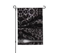 Bandiera decorativa da esterno resistente alle intemperie con stampa leopardata nera, a doppio strato, ideale per cortile, giardino, veranda, patio e terrazzo.