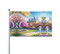 Bandiera decorativa da esterno stampata con fiaba unicorno per decorazioni per feste al chiuso o all'aperto - 3 * 5 piedi