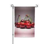 Bandiera decorativa da giardino con ciliegie cilene, 30,5 x 45,7 cm, antirughe e anti-sbiadimento, adatta per giardino, cortile, prato, balcone