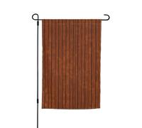 Bandiera decorativa da giardino con motivo in legno marrone, 30,5 x 45,7 cm, 100% fibra di poliestere, tessuto spesso, universale per tutte le stagioni