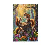 Bandiera decorativa da giardino con scoiattolo carino, 2x3 piedi, per interni ed esterni, per veranda, prato e patio.