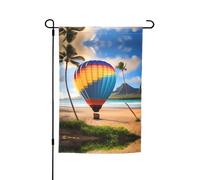 Bandiera decorativa da giardino in mongolfiera Hawaii, 30,5 x 45,7 cm, 100% fibra di poliestere, tessuto spesso, universale per tutte le stagioni