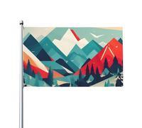 Bandiera decorativa da viaggio con paesaggio di montagna da 9 x 1,5 m, stampa su un solo lato, da appendere nei balconi all'aperto e al coperto del prato