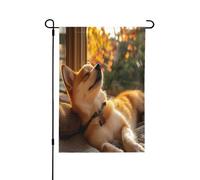 Bandiera decorativa double-face con cucciolo nel sogno, striscione da giardino, perfetta per interni ed esterni, disponibile in due misure
