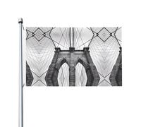 Bandiera decorativa double-face con motivo ponte di Brooklyn, adatta per appendere in giardino e veranda