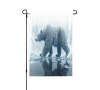 Bandiera decorativa double-face con orsi polari nei ghiacciai, perfetta per interni ed esterni, disponibile in due misure
